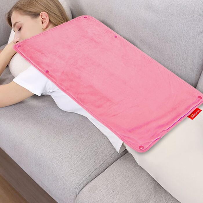 Водонепроникне електричне грілка для котів, собак, людей (рожевий) 58.4 x 27.9 см, акумуляторний