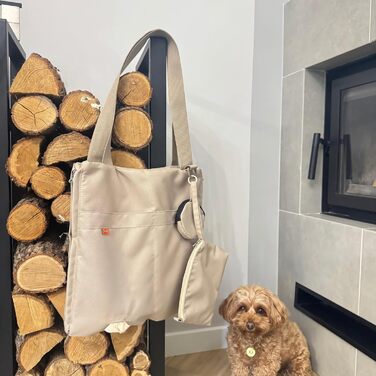 Сумка Tasche 2-в-1 з підстилкою для собак – складана, легка, водовідштовхувальна. В комплекті: косметичка, сумка для снеків, поводок, карабін