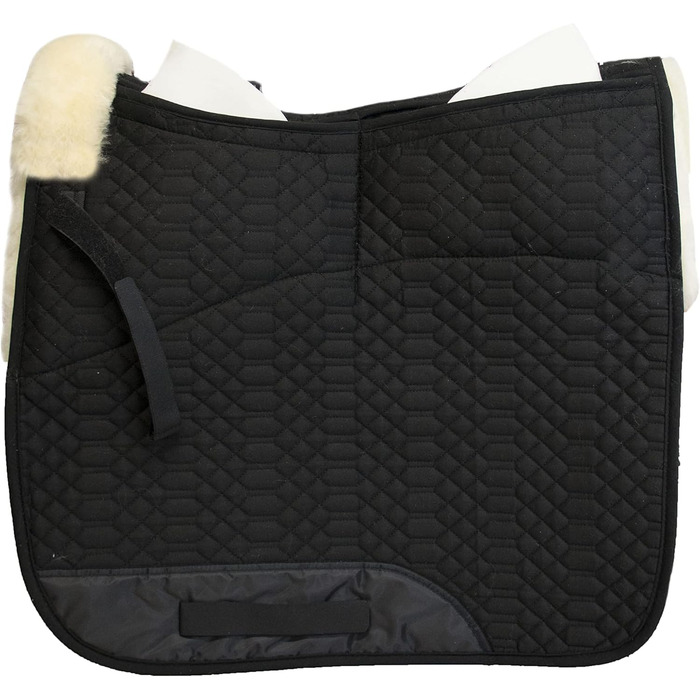 Підкова Engel Reitsport для конкурного та тренувального верхового лицеміря, чорна, з наповнювачем та овечкою, розмір Medium