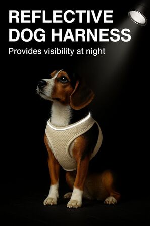 Шлейка для собак середнього розміру Flamingo Step&Go Bento Beige, L