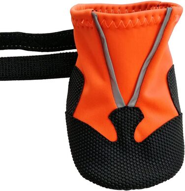 Водонепроникні чоботи для собак Leeko, 4 шт. - антиковзаючі, захист лап, з відбиваючим ремінцем, на липучці, для маленьких собак, помаранчеві (S)
