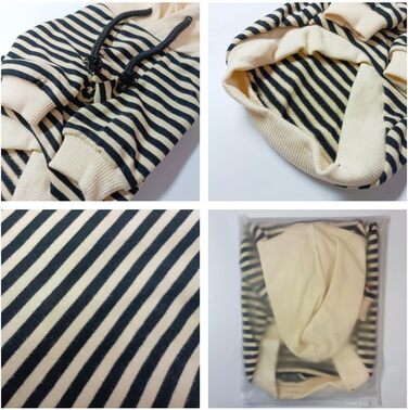 Світшот з капюшоном для собак маленьких, середніх та великих порід, окремо продається одяг для господарів, смугаста сорочка для собак, для хлопчиків та дівчаток, котів та собак, розмір Medium - обхват грудей 42.5 см. Для власників (2XL - обхват грудей 55 