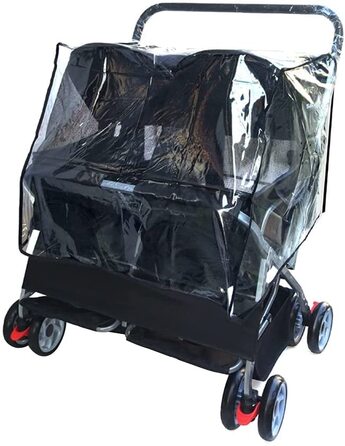 Дитяча коляска для кота та собаки 2в1, чорна з дощем, легко складається