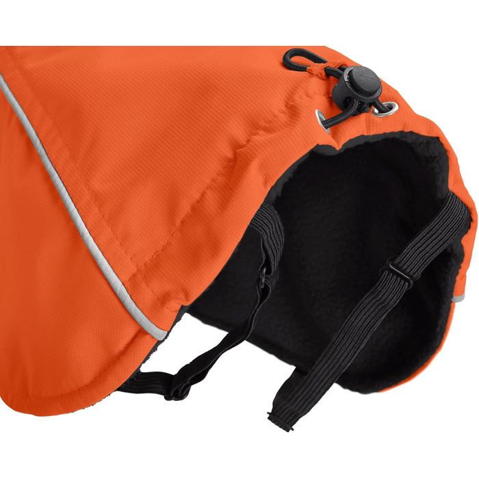 Теплий водонепроникний тег для такси для собак HUNTER NORDBY, оранжевий, з підкладкою, світловідбиваючий, для маленьких собак з довгим тілом, розмір 40