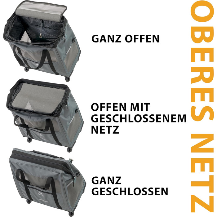 Транспортна переноска для собак та котів Ferplast Voyager Trolley, біла, з висувним ручками та колесами, до 15 кг, 46x26x48 см