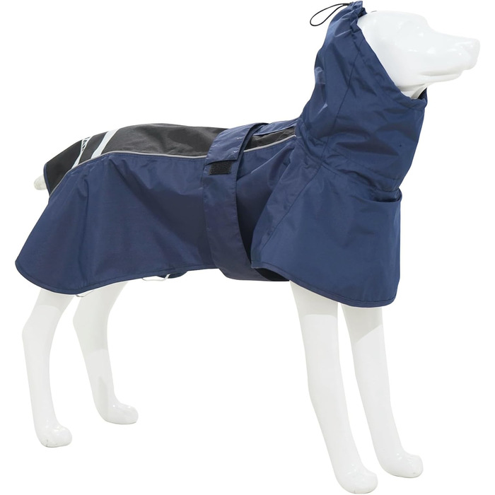 Водонепроникний дощовик для собак, регульований, дихаючий, з отвором для шлейки, жовтого та білого кольору (XXXL) та темно-синього та чорного (XL)