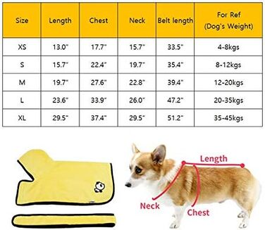 Рушник для собак, мікрофібра, швидковисихаючий, для середніх та великих собак (L, довжина спини 60 см)