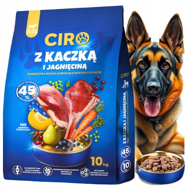 Сухий корм для собак Ciro з качкою та ягнятиною, 10 кг