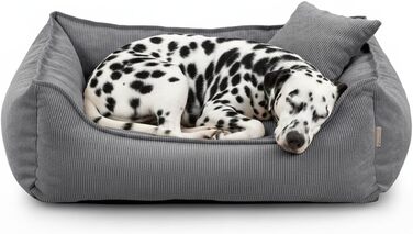 Gutekissen® Lucky: М'яке ліжко для собак – ліжко для домашніх тварин з поліуретановою начинкою, знімний чохол (темно-сірий, L - 90x75)