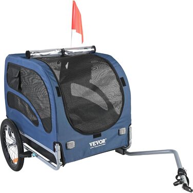 Фаркоп для собак VEVOR 30 кг 2в1: велосипедний причіп, візок для дітей, бугі для собак, джогер. Матеріал: вуглецева сталь, Oxford 600D, PP. Розміри: 1440 x 720 x 779 мм (причіп), 1400 x 720 x 830 мм (візок).