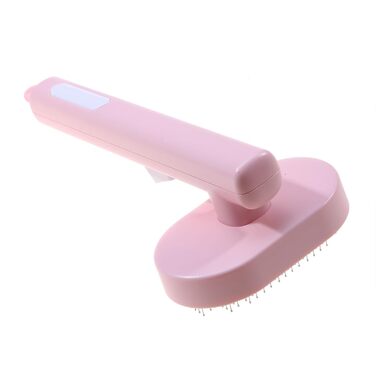 Самоочищувана щітка для котів та собак з підшерстком. Рожева, для довгої та короткої шерсті. Легка у використанні