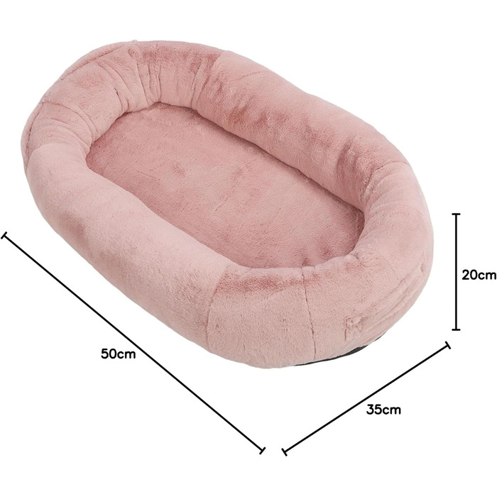 Велике собаче ліжко розміром з людину з знімним, машинно-праним подушкою та сумкою для зберігання (100x70x30 см)