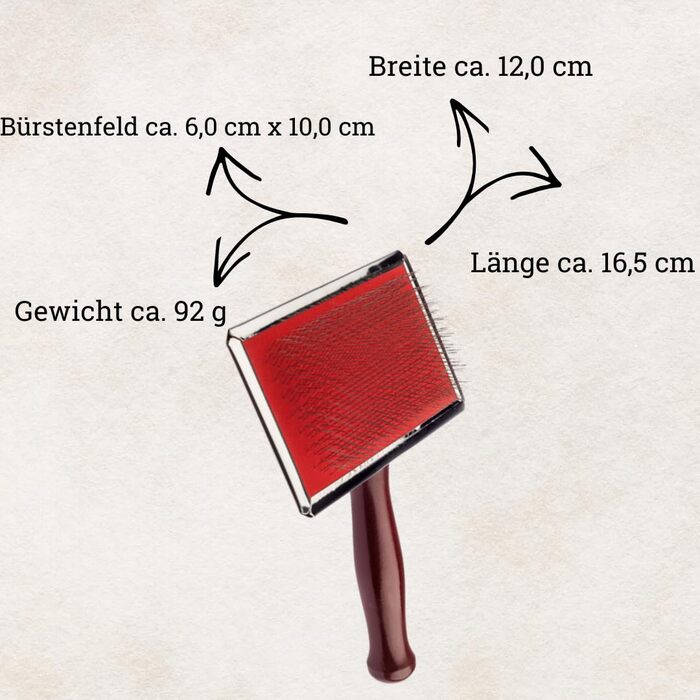 Щітка для собак EHASO Extra Lifetime Soft, велика, для короткої та середньої шерсті, з нержавіючими щетинами та ергономічною ручкою з дерева, для видалення підшерстка