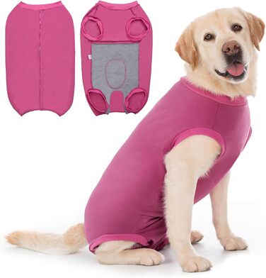 Післяопераційний боді для собак: захист від лизання та ран, для кастрації, різних розмірів (S, Рожевий)