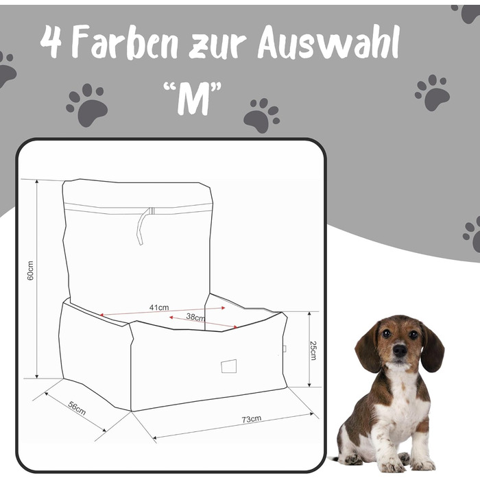 Автомобільний лежак для собак Golden Dog з кріпленням на ремінь безпеки, 73 x 56 см, колір графіт