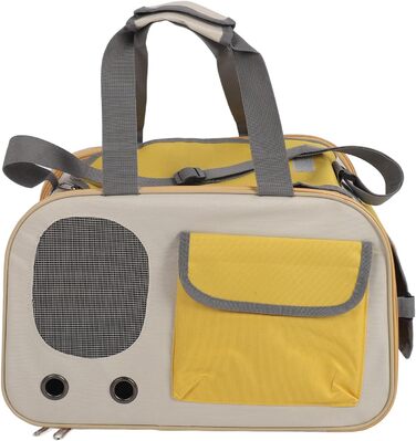 Транспортна переноска для собак та котів, складана, зелена (жовта)