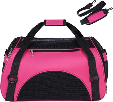 Транспортна сумка для тварин: переноска для собак та котів, рожева, 50 x 23 x 34 см