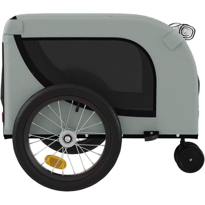 Причіп для велосипеда для собак Сірий та Чорний, Oxford-Gewebe та сталь, LH12049