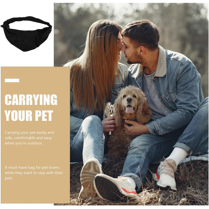 Сумка-переноска для тварин JojoFuny з легкого поліестеру з регульованим плечовим ременем. Дихаюча сумка для собак та котів на прогулянки, кемпінг та подорожі. Підходить для маленьких порід.