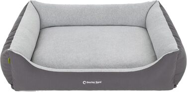 Крісло-лежанка для собак Doctor Bark GreenLabel XL (110x85 см, сірий) - зручне та міцне, Made in Germany