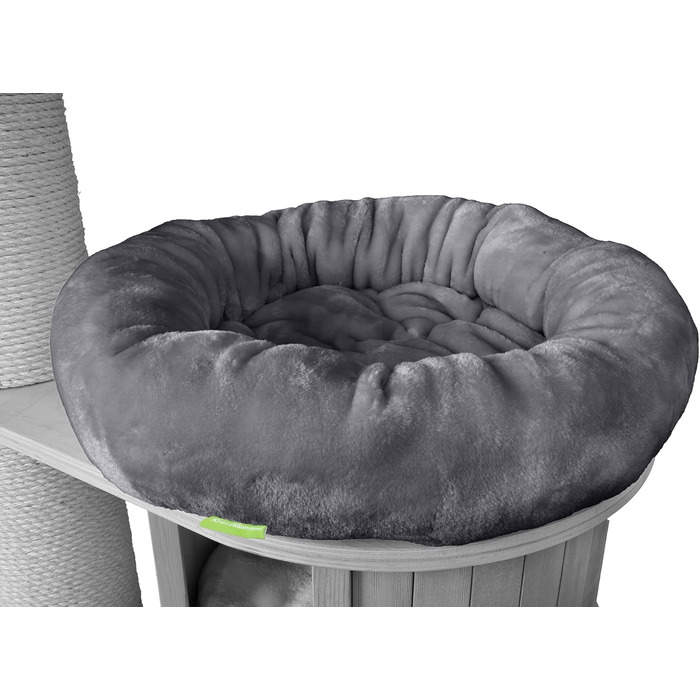 Крісло-лежанка для котів Kratzbaumland Klettbettchen, сумісне з Natural Paradise та Woody, замінна частина (преміум-плюш), сіре, 47 см