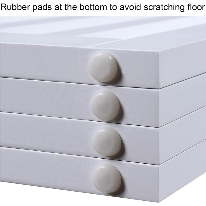 Захисний бар'єр для собак Unipaws - відбійник для сходів без свердління, дерев'яне дитяче ворота, білий (4 елементи, 61 см) 204 x 61 см