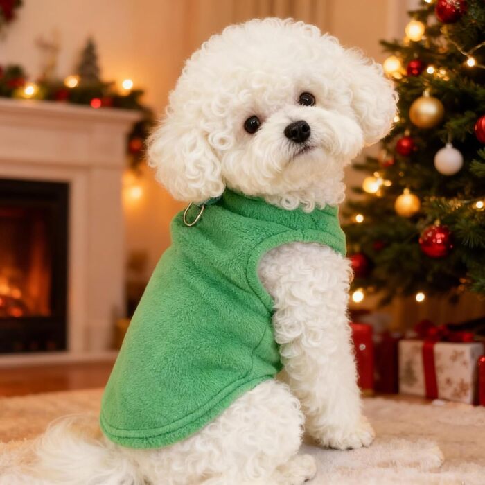 Пуловери для собак та котів, комплект 2/3 шт. Теплі, м'які, з кільцем D. Розмір L (Сірий+Зелений+Блакитний)