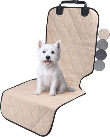 Чохли на автосидіння для собак VIVAGLORY, універсальні, степвані, 600 Denier Oxford, для більшості авто, SUV та універсалів, Heather Black, розмір (ширина: 63 см)