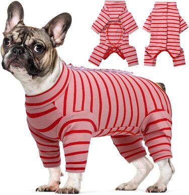 Піжама для собак після операції Kuoser, для собак малих та середніх порід (XL, червоний)