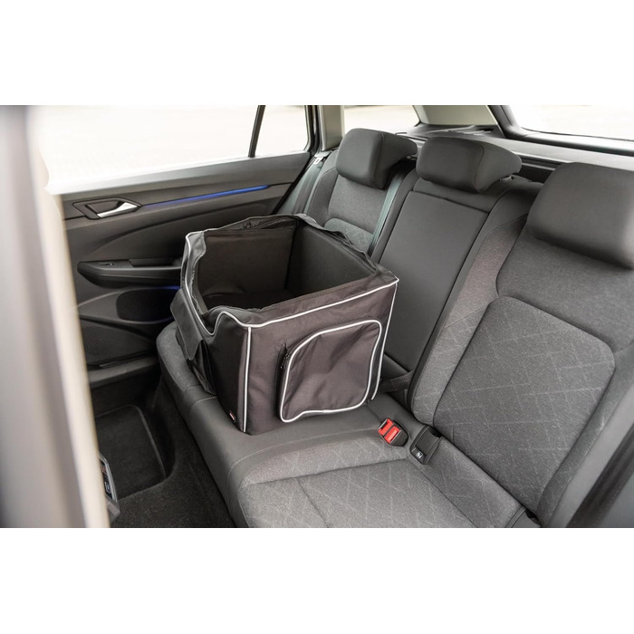 Автокрісло для собак TRIXIE Midi чорного кольору – комфортне та безпечне, складна конструкція, з кишенями, 13173