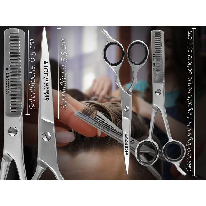 Набір для стрижки волосся 15.24 см: професійні ножиці для стрижки та гребінець