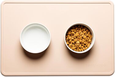 Силіконова підкладка для корму Remy+Roo для собак і котів, преміум, водонепроникна, нековзка, миється в посудомийці, для їжі та води, пилючно-синя