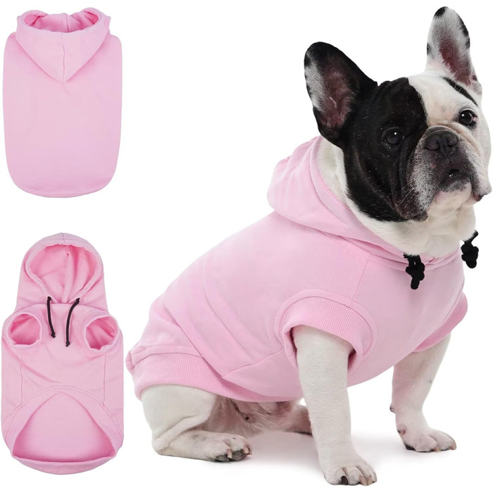 Світшот для собак IECOii з капюшоном, розміри M-4XL, рожевий