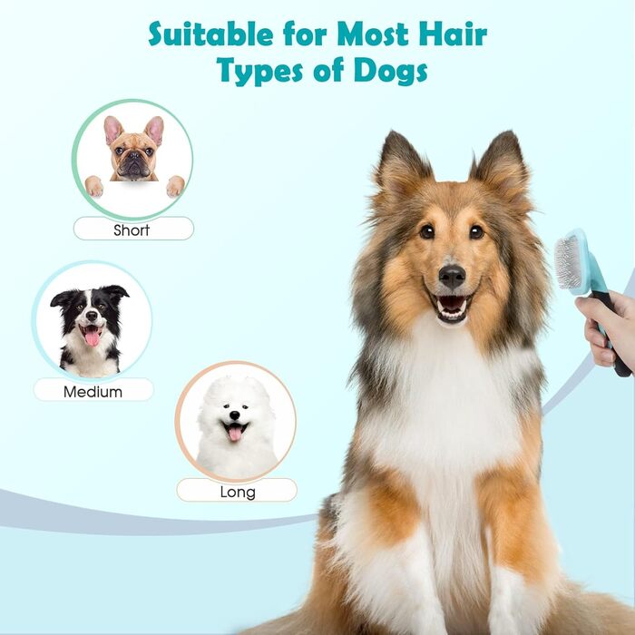Щітка для собак, м'яка щітка-стилус для видалення шерсті, підходить для маленьких собак, цуценят, Yorkie, Пуделів, кроликів, котів