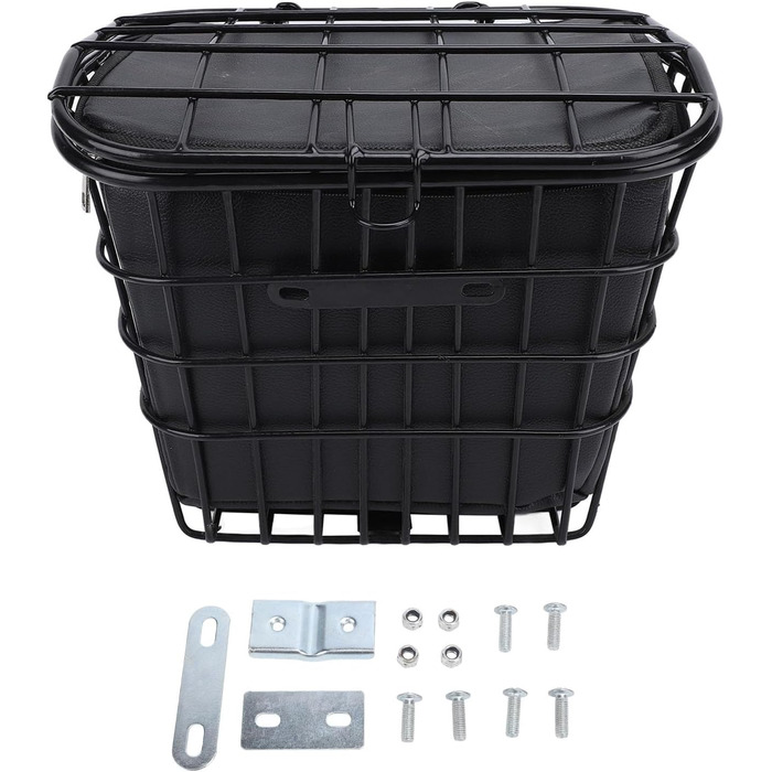 Металевий кошик на велосипед, спереду/ззаду, знімний кишеньковий відсік, кріплення на кермо, для собак, тварин, фруктів