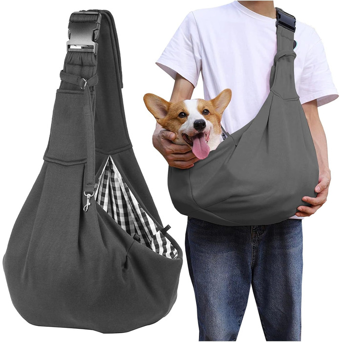 Сумка-переноска для собак та котів до 8 кг, сіра. Ідеальна для прогулянок
