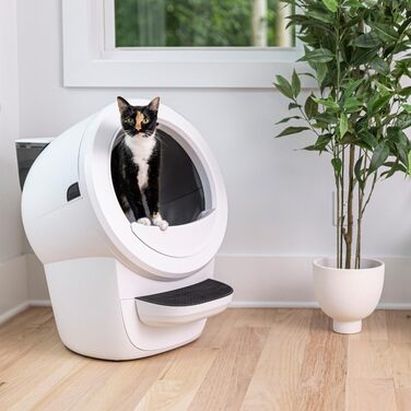 Автоматичний туалет для котів Litter-Robot 4 Whisker, білий, Wi-Fi, самоочищення, з бортиком і сходинкою, під грудкуватий наповнювач, гарантія 2 роки