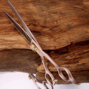 Професійна ножиця для вичісування собак та котів Fenice Peak, 1.2 см, з нержавіючої сталі 440C, 50/56 зубців, 7.5 дюймів (Японія)