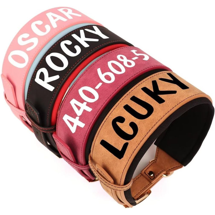 Нашийник для собак середніх та великих порід PET ARTIST з міцної шкіри PU, регульований, з металевою застібкою, для Пітбулів та великих собак, чорний, L (43-51 см)