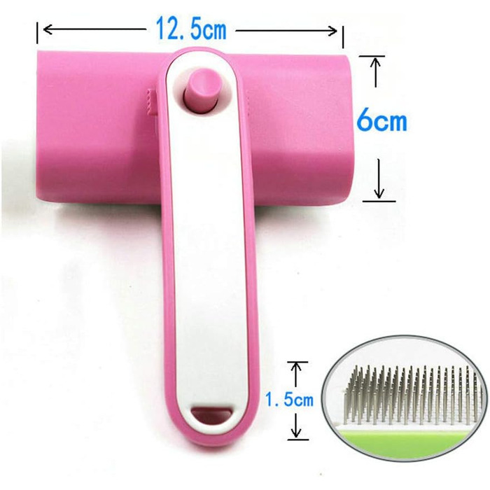 Гребінець для собак Slicker від green: самоочищується, для довгої та середньої шерсті