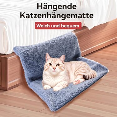 Кішка ліжко, гамак для котів на вікно, гамак для котів без мотузки, складане ліжко для котів на вікно, ліжко для котів на вікно з присосками, стійкий гамак для котів, вантажопідйомність 15 кг, сірий колір (ліжко для котів біля батареї, сірий колір)