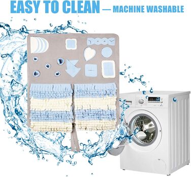 Килимок для носової роботи собак, малий та великий, 100,1 x 100,1 см, легкий у наповненні, машинне прання, тренування, активність/іграшка для домашніх тварин, ідеальний для зняття стресу, сірий