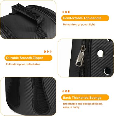 Рюкзак-переноска для котів та цуценят ALLSOPETS Bubble - чорний