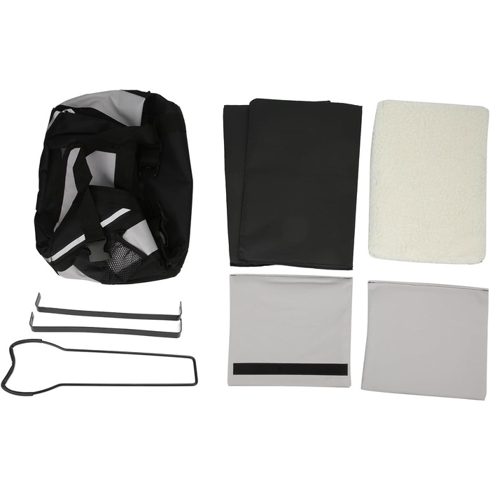 Корзина для собак у передню частину велосипеда, знімний мішок для маленьких та середніх собак, 38x28x25 см, легка тканина, швидка застібка, універсальний транспорт для домашніх тварин