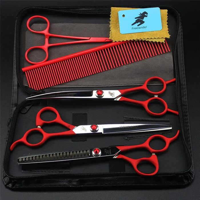 Набір професійних ножиць для грумінгу собак, 7 дюймів, з нержавіючої сталі 6Cr