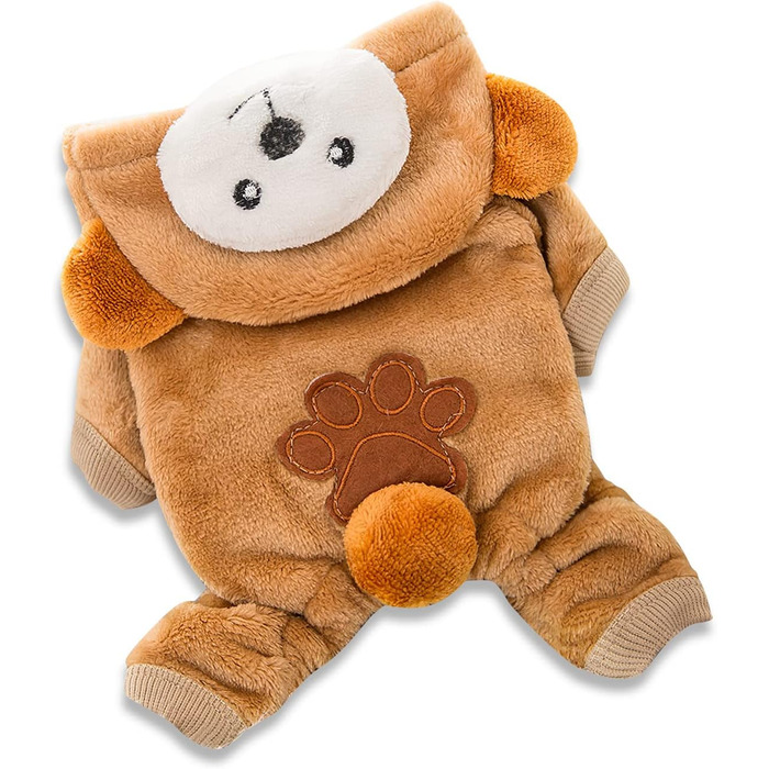 Теплий зимовий комбінезон для собак Galatée (XL, Коричневий) - теплий та зручний одяг для маленьких та середніх собак