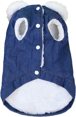 Тепла зимова куртка для собак Zunea з флісовою підкладкою, розмір 4XL, темно-синій