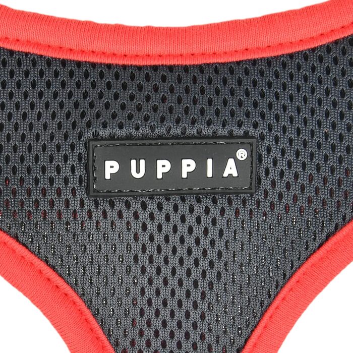 Шлейка для собак Puppia Soft Harness II - м'яка, зручна, регульована (Сірий, M)