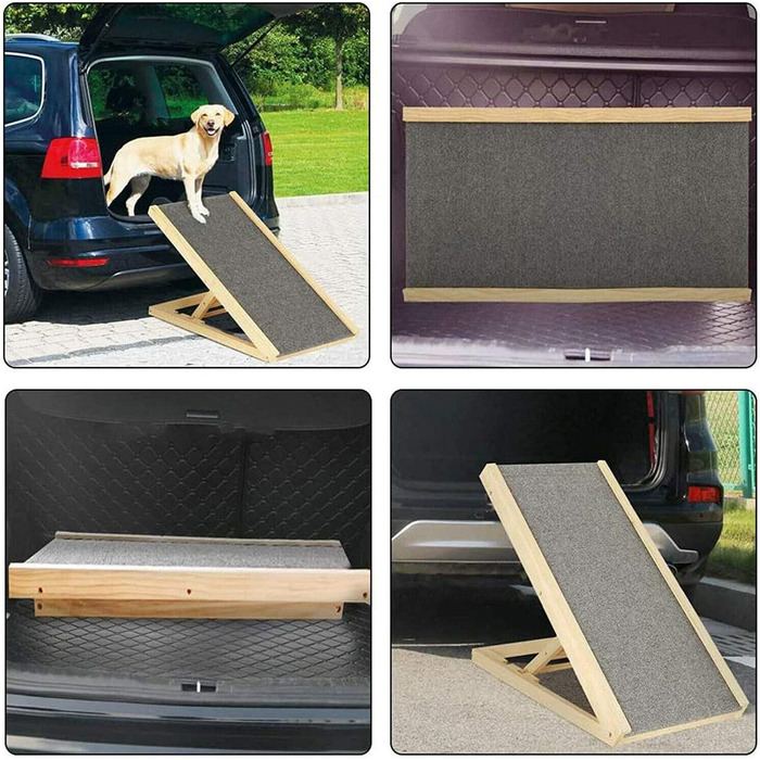 Рампа для собак та котів, складна, з регулюванням висоти, 70 x 35 x 30 см, CWPT-70x40cm