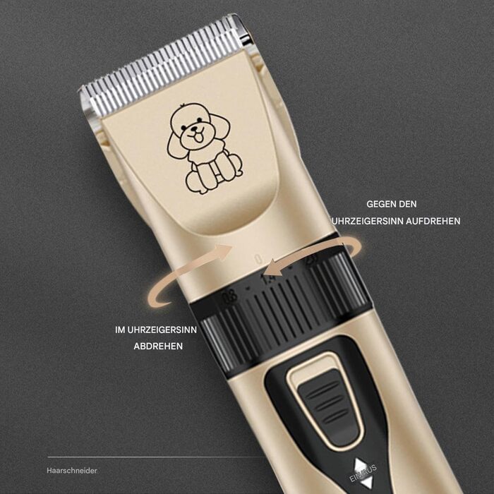 Електричний триммер для собак та котів Gold - тиха робота, для маленьких та великих тварин